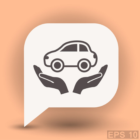 Pictograph of car. Vector concept illustration for design. Eps 10のイラスト素材
