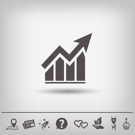 Pictograph of graph. Vector concept illustration for design.のイラスト素材