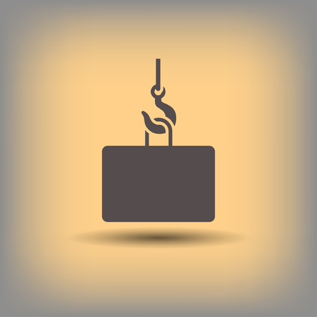 Pictograph of crane hook. Vector concept illustration for design.のイラスト素材