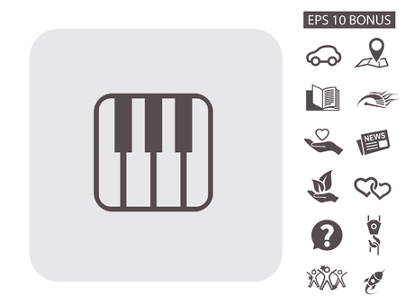 Pictograph of music keyboard. Vector concept illustration for design. Eps 10のイラスト素材