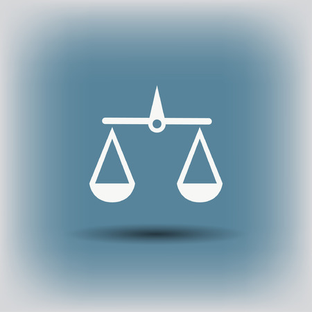 Pictograph of justice scales. Vector concept illustration for design. Eps 10のイラスト素材