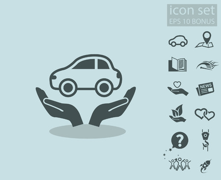 Pictograph of car. Vector concept illustration for design. Eps 10のイラスト素材