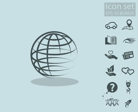 Pictograph of globe. Vector concept illustration for design. Eps 10のイラスト素材