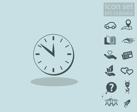 Pictograph of  clock. Vector concept illustration for design. Eps 10のイラスト素材