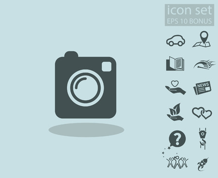 Pictograph of camera. Vector concept illustration for design. Eps 10のイラスト素材