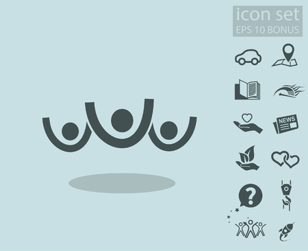 Pictograph of success team. Vector concept illustration for design. Eps 10のイラスト素材