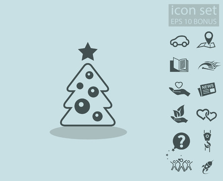 Pictograph of christmas tree. Vector concept illustration for design. Eps 10のイラスト素材