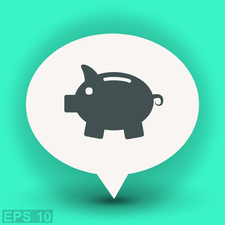 Pictograph of moneybox. Vector concept illustration for design. Eps 10のイラスト素材