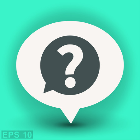 Pictograph of question mark. Vector concept illustration for design. Eps 10のイラスト素材