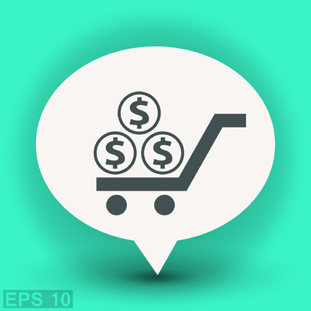 Pictograph of money. Vector concept illustration for design. Eps 10のイラスト素材