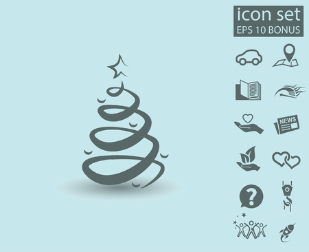 Pictograph of christmas tree. Vector concept illustration for design. Eps 10のイラスト素材