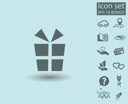 Pictograph of gift. Vector concept illustration for design. Eps 10のイラスト素材