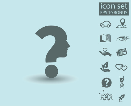 Pictograph of question mark and man. Vector concept illustration for design. Eps 10のイラスト素材