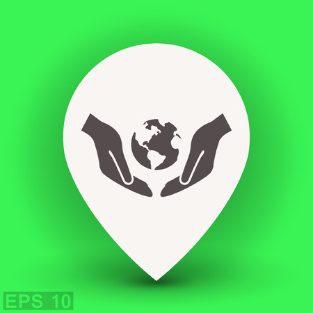 Pictograph of globe. Vector concept illustration for design. Eps 10のイラスト素材