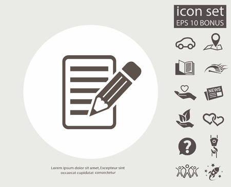 Pictograph of note. Vector concept illustration for design.のイラスト素材