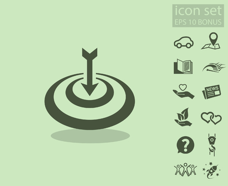 Pictograph of target. Vector concept illustration for design.のイラスト素材