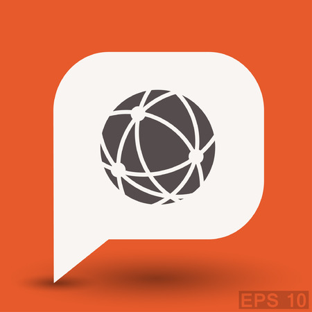 Pictograph of globe. Vector concept illustration for design. Eps 10のイラスト素材