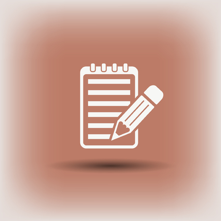 Pictograph of note. Vector concept illustration for design. Eps 10のイラスト素材