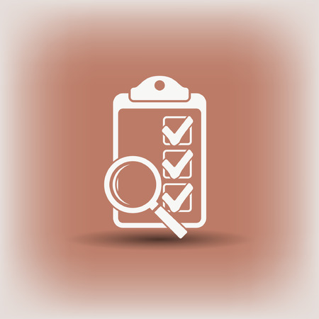 Pictograph of checklist. Vector concept illustration for design. Eps 10のイラスト素材