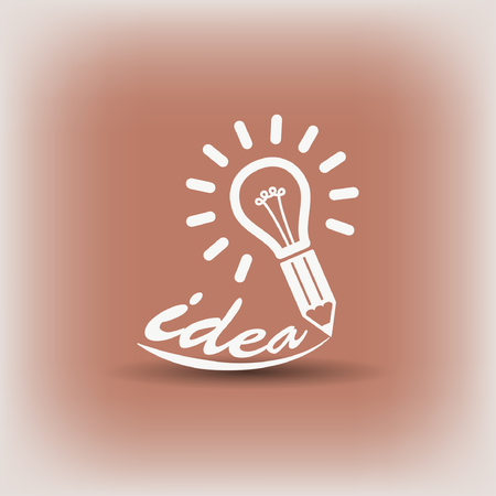 Pictograph of light bulb. Vector concept illustration for design. Eps 10のイラスト素材