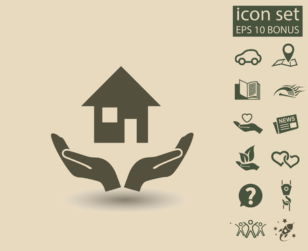 Pictograph of home. Vector concept illustration for design.のイラスト素材