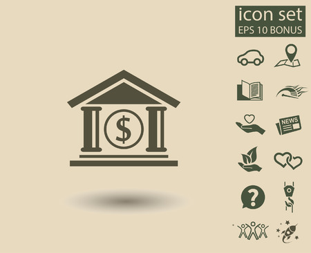 Pictograph of bank. Vector concept illustration for design. Eps 10のイラスト素材