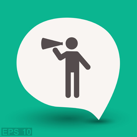 Pictograph of advertising. Vector concept illustration for design.のイラスト素材