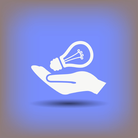 Pictograph of light bulb. Vector concept illustration for design.のイラスト素材