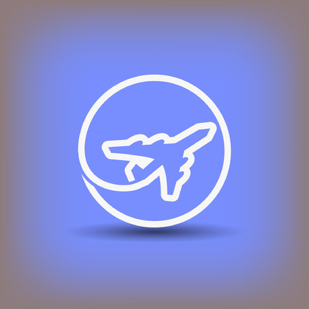 Pictograph of airplane. Vector concept illustration for design.のイラスト素材