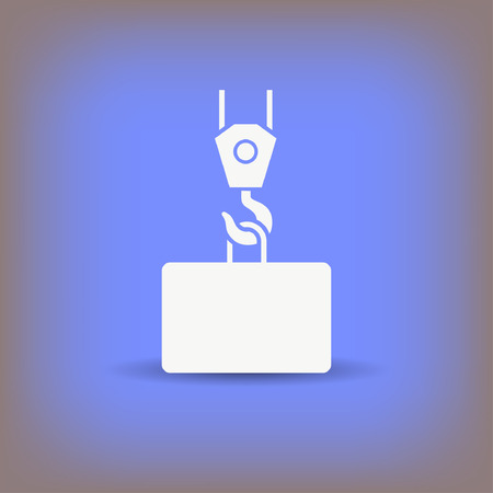 Pictograph of crane hook. Vector concept illustration for design. Eps 10のイラスト素材