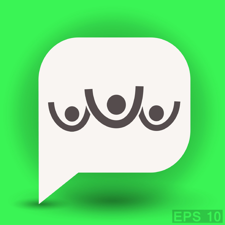 Pictograph of success team. Vector concept illustration for design. Eps 10のイラスト素材