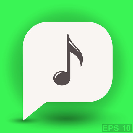 Pictograph of music note. Vector concept illustration for design. Eps 10のイラスト素材