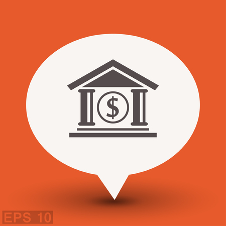 Pictograph of bank. Vector concept illustration for design.のイラスト素材