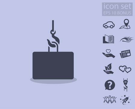 Pictograph of crane hook. Vector concept illustration for design.のイラスト素材