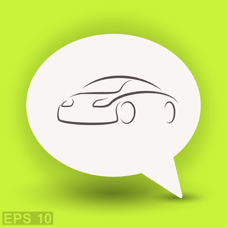 Pictograph of car. Vector concept illustration for design.のイラスト素材