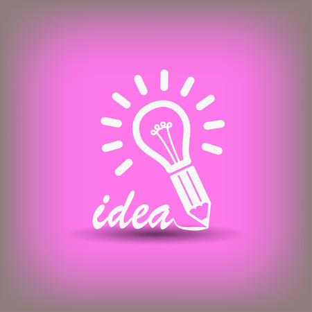 Pictograph of light bulb. Vector concept illustration for design.のイラスト素材