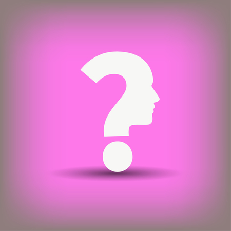 Pictograph of question mark and man. Vector concept illustration for design.のイラスト素材