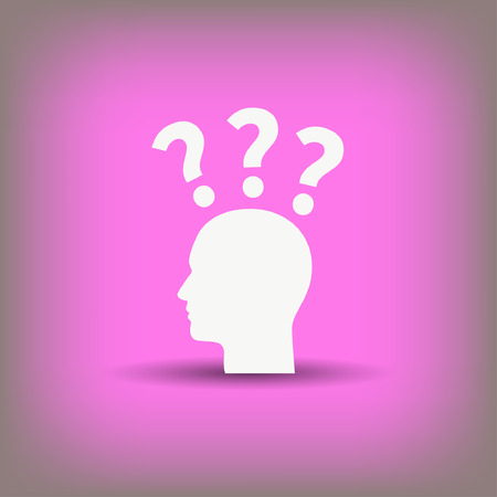 Pictograph of question mark and man. Vector concept illustration for design.のイラスト素材