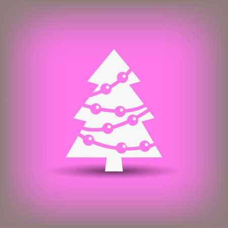 Pictograph of christmas tree. Vector concept illustration for design.のイラスト素材