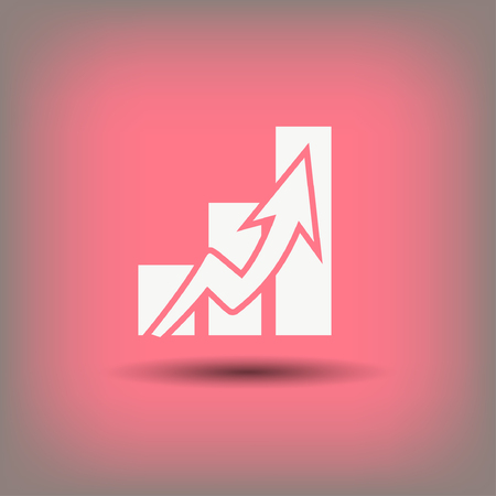 Pictograph of graph. Vector concept illustration for design.のイラスト素材