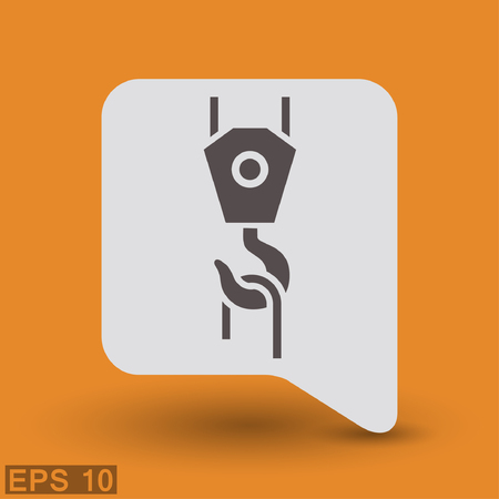 Pictograph of crane hook. Vector concept illustration for design.のイラスト素材