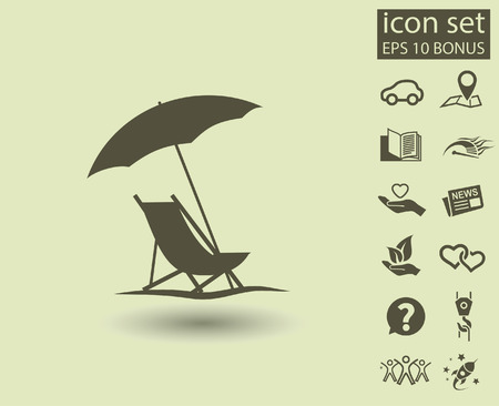 Pictograph of summer vacation. Vector concept illustration for design.のイラスト素材