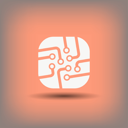 Pictograph of circuit board. Vector concept illustration for design. Eps 10のイラスト素材