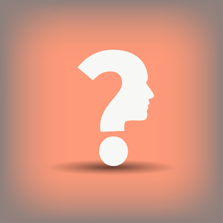 Pictograph of question mark and man. Vector concept illustration for design. Eps 10のイラスト素材