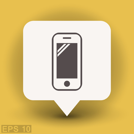 Pictograph of mobile. Vector concept illustration for design.のイラスト素材