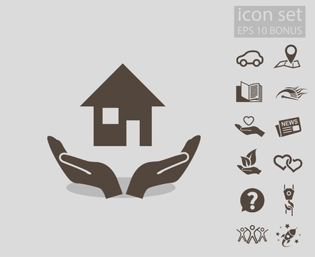 Pictograph of home. Vector concept illustration for design.のイラスト素材