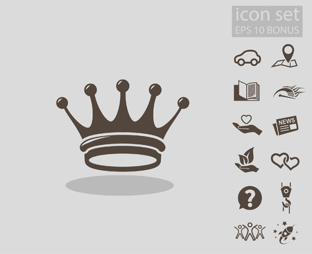 Pictograph of crown. Vector concept illustration for design.のイラスト素材
