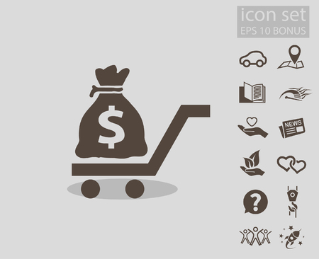 Pictograph of money. Vector concept illustration for design.のイラスト素材