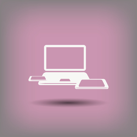 Pictograph of computer. Vector concept illustration for design.のイラスト素材
