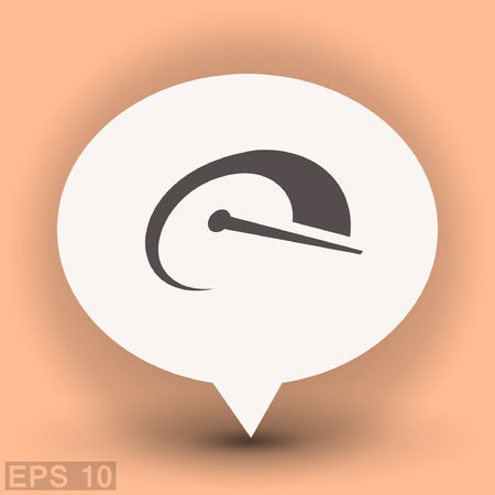 Pictograph of speedometer. Vector concept illustration for design. Eps 10のイラスト素材